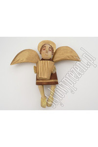 Angel small hanging with accordion, Sculpture