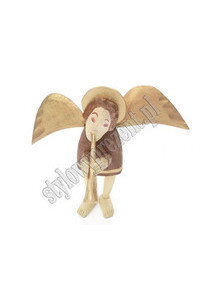 Angel small standing with pipe, Sculpture