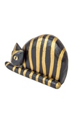 Cat lying striped