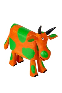 Krowa aciata pomaraczowo zielona
