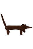 Dog drewniany jamnik, Sculpture