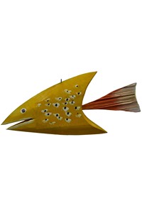 Fish wiszca scalar yellow, Sculpture