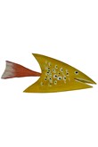 Fish wiszca scalar yellow, Sculpture