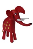 Elephant small red in dots, Sculpture