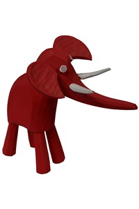 Elephant small red, Sculpture