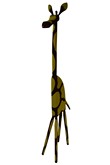 Giraffe big brown-yellow, Sculpture
