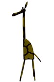 Giraffe big brown-yellow, Sculpture