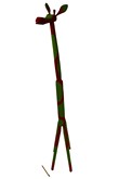 Giraffe big red-green, Sculpture