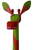 Giraffe big red-green, Sculpture