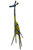 Giraffe big blue-yellow, Sculpture