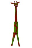 Giraffe little red green, Sculpture
